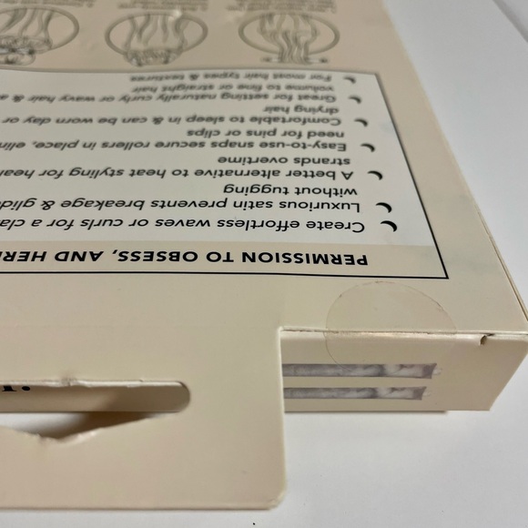 NWT Kitsch Satin Pillow Rollers - Soft Rollers for all hair types, 6pc Marble - Picture 10 of 11